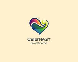 Colorful heart symbol with smooth gradient vector