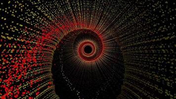 Discover mesmerizing patterns in dynamic visual art created in a digital space video