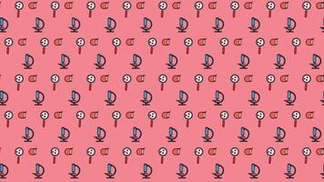 Creative animated patterns showcase playful designs featuring colorful characters and shapes in a whimsical arrangement with a vibrant background video