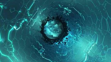 Stunning underwater visualization showcasing swirling patterns and vibrant colors in an aquatic environment video