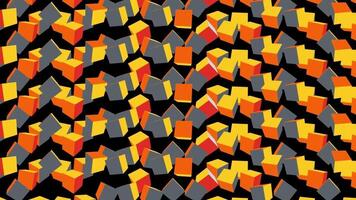Colorful 3D geometric shapes create an optical illusion in dynamic patterns video