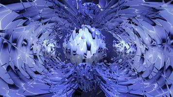 Exploring mesmerizing blue abstract patterns in 3D digital art video