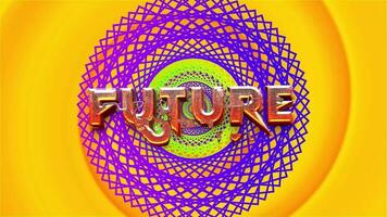Vibrant visual art explores the concept of future through colorful designs and hypnotic patterns video