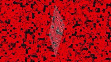 Colorful abstract design showcases vibrant patterns with swirling elements in a dynamic red backdrop video