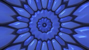 Exploring intricate blue patterns in a mesmerizing visual vortex during a creative art installation video