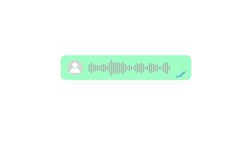 Voice Chat, Audio Calls and Conversations message animation isolated on white background video