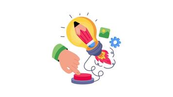 Design Startup Launch 2D Flat Animations. video