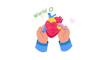 Organ Donation 2D Flat Animations. video