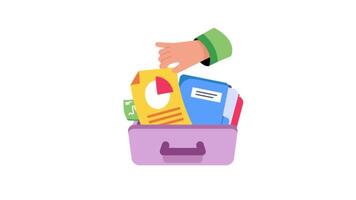 Arranging Files And Folders 2D Flat Animations. video