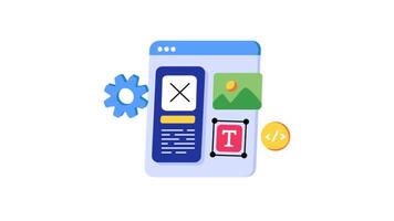 Web Application Design 2D Flat Animations. video