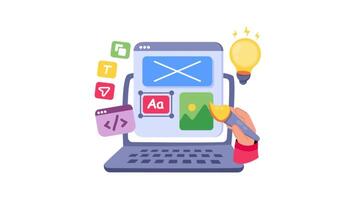 Website Designing 2D Flat Animations. video