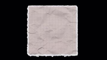 Animated Sticker of Unfolded Paper with Alpha Channel video