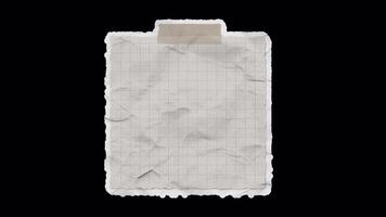 Piece of Paper Unfolded Sticker Animation with Alpha Channel video