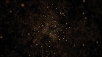 Flying at hyperspace warp speed through a tunnel of glowing golden stars and particles in outer space. Galaxy starburst motion background. Full HD and looping animation. video