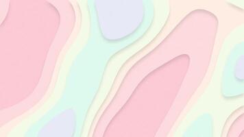 Abstract layered paper cutout background with smooth morphing organic shapes in bright pastel color tones. Full HD and looping animation. video