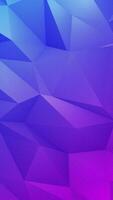 Low poly geometric shapes on a pink blue color gradient with textured diagonal lines. Full HD and looping vertical abstract animation. video
