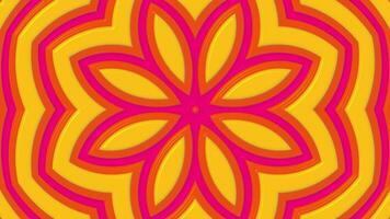 Bright colorful kaleidoscopic abstract background in warm color tones. This vibrant shiny animation is full HD and a seamless loop. video