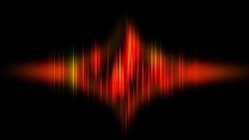 Abstract Wave equalizer audio visualizer Orange color on black background video
