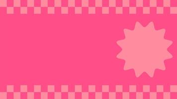 Animation Youtube Thumbnail Dark Pink Background and Checkerboard. 4k Animation video