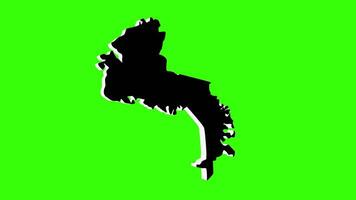 green screen 3d map of San Luis Potosi in mexico video
