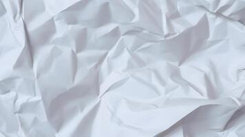 animated wrinkled white and crumpled paper texture backdrop loop video