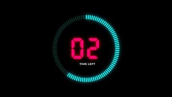 Dramatic Countdown Display Features The Number Five In Glowing Pink Digital Font Amid Dark Backdrop video