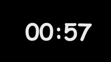 Timer Shows A Time Of In White Numerals Displayed Against A Stark Black Background video