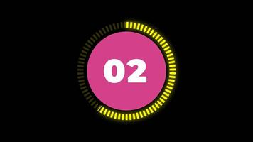 Bold Countdown Graphic Displays The Number Five Inside A Pink Circle Over A Black Background video