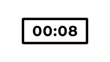 A Minimalist Timer Displays Six Seconds Remaining Shown In A Black Outlined Rectangle Shape video