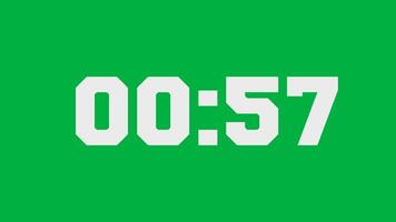 A Vibrant Green Screen Displays A Digital Timer Counting Down From In Bold White Numbers video