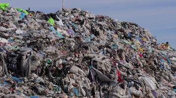 Mountains of waste highlight the ongoing pollution crisis, showcasing the critical importance of effective waste management and recycling efforts video