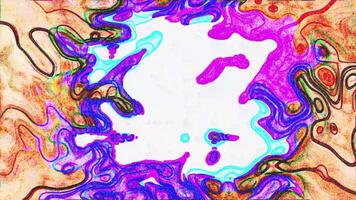 Vibrant Abstract Swirling Colors Animation Dynamic Fluid Art Background with Psychedelic Ink Blot Effect and Wavy Distortions video