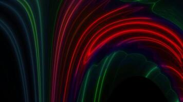 Dynamic Abstract Glowing Waves Hypnotic Colorful Light Lines Flowing on a Dark Background Visual Energy Animation video