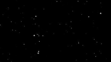 Animated golf balls falling or moving through a dark abstract space, creating a dynamic visual background or overlay effect. video