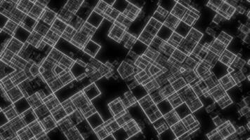 Abstract Digital Network Grid Animation - Dynamic Geometric Lines Background Loop video