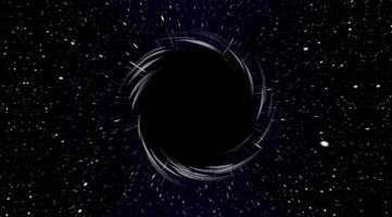 Abstract Black Hole Animation Cosmic Singularity Pulling in Stars and Light in Deep Space Digital Space Warp Effect video