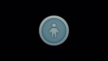 Seamless 3D Child Loop Animation - Icon, UI, Social Media video