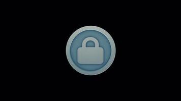 Seamless Lock Icon Animation Loop - Security UI video