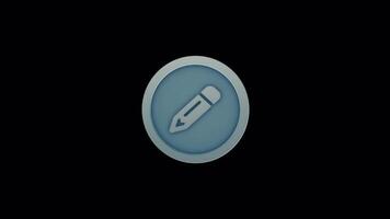 Animated Pencil Tool Loop - App Icon, Tutorial Overlay and Presentation Asset video