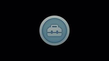 3D Mechanic Toolbox Icon - Seamless Motion Background for Apps and Websites video