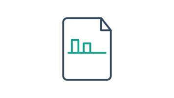 Report icon animated. animated icon related to business. suitable for user interface, provide visual feedback and more. alpha channel, transparent background video