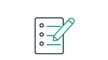 Assessment icon animated. animated icon related to business. suitable for user interface, provide visual feedback and more. alpha channel, transparent background video