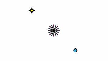 Animated Made in uk a Simple firework drawing with stars. video