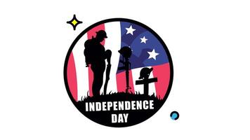 Animated Made in uk a Soldier honoring fallen comrades on independence day. video