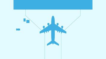 Aircraft Is Parking And Unloading Passengers. 4k Animation video