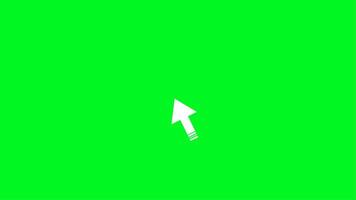 Arrow click and burst effect animation on green screen. Ready for chroma key. 4k Animation video