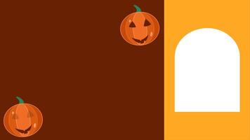 Halloween Youtube Thumbnail With Brown Color. 4k Animation video