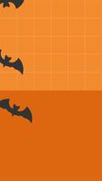 Halloween Bat With Orange Background. 4k Animation. Vertical Footage Animation video