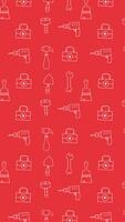 Labor Day Sale Pattern Background with Red Color. 4k Animation. Vertical Footage Animation video