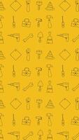 Labor Day Sale Pattern Background with Yellow Color. 4k Animation. Vertical Footage Animation video
